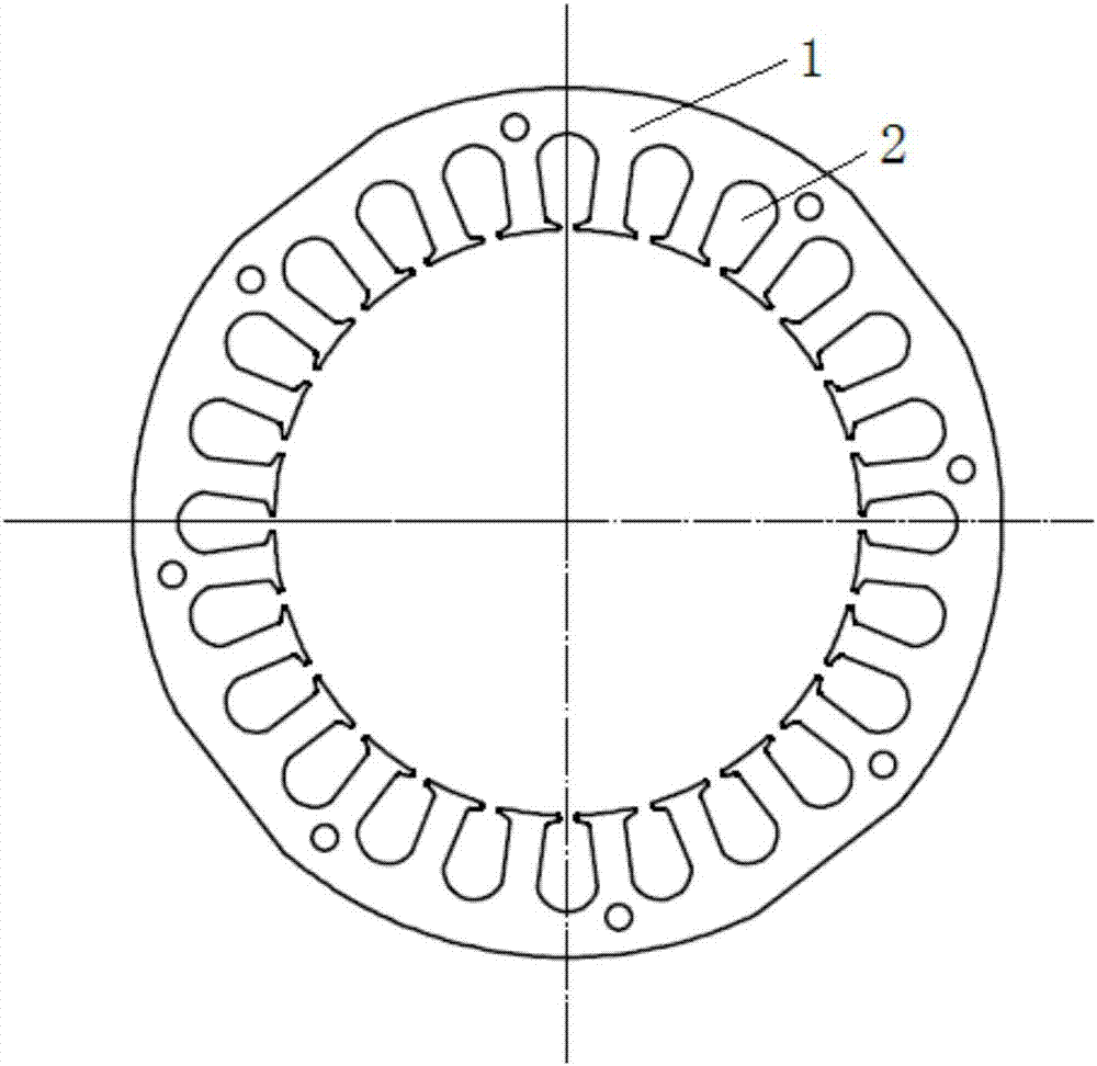 Stator punching sheet, stator iron core and motor