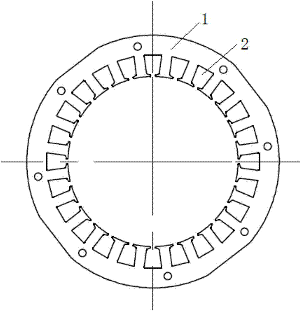 Stator punching sheet, stator iron core and motor