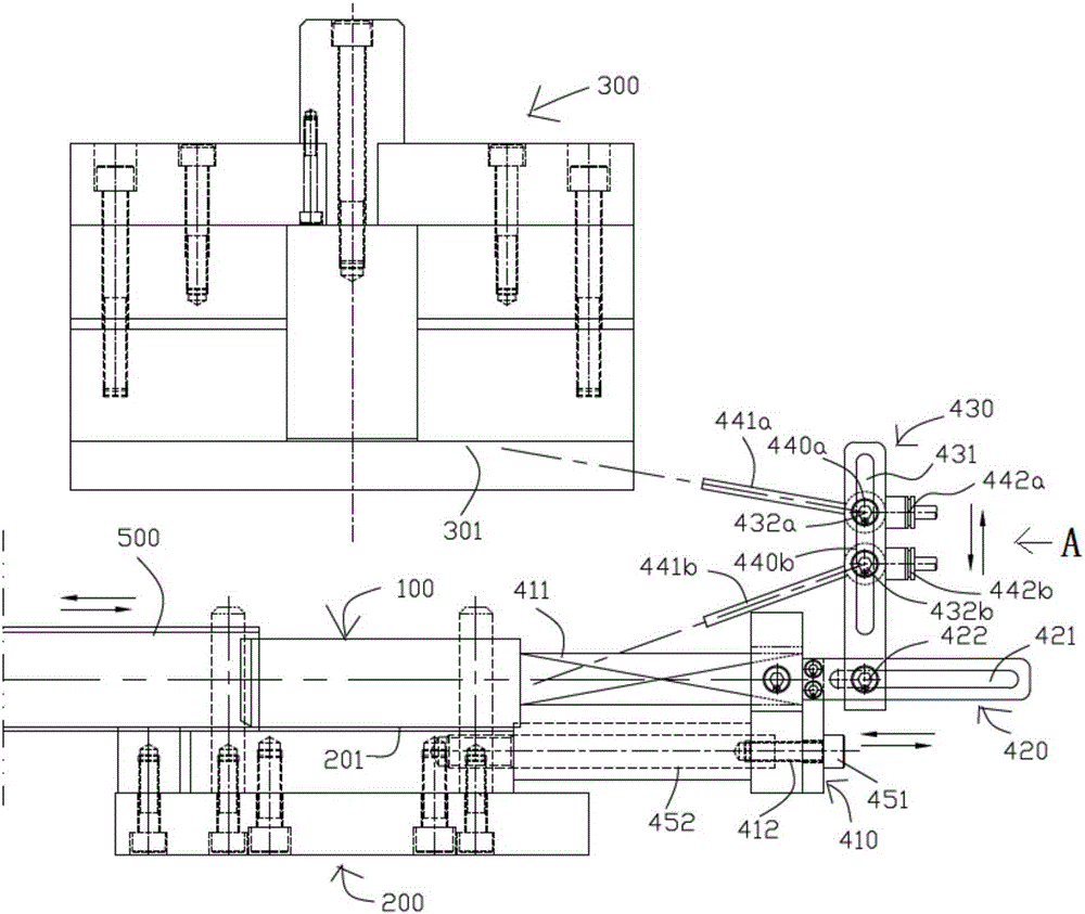 Chip blowing device for stamping die