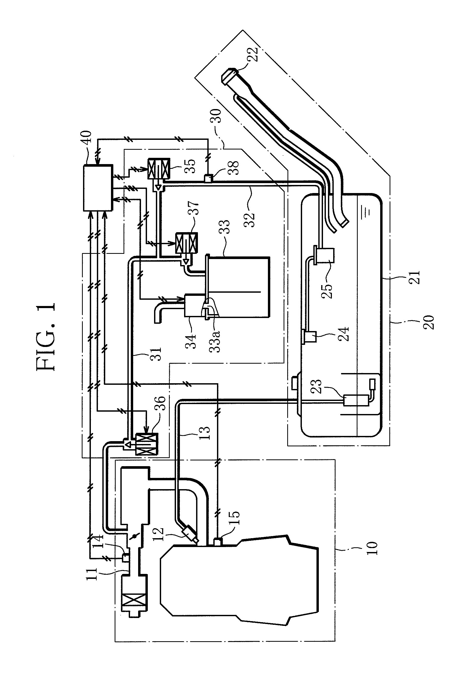 Apparatus for suppressing fuel evaporative gas emission