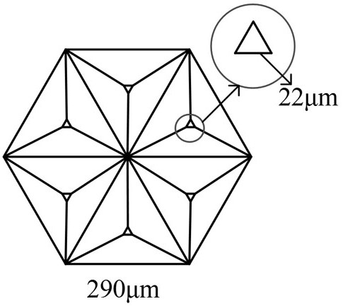 Reflective material mold with flat-top microprism array and preparation method thereof