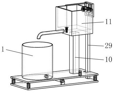 An automatic water injection device for putty powder for interior decoration