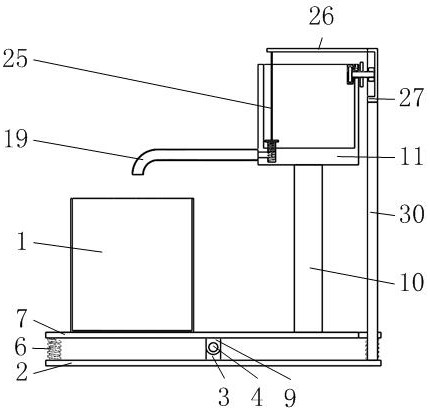 An automatic water injection device for putty powder for interior decoration