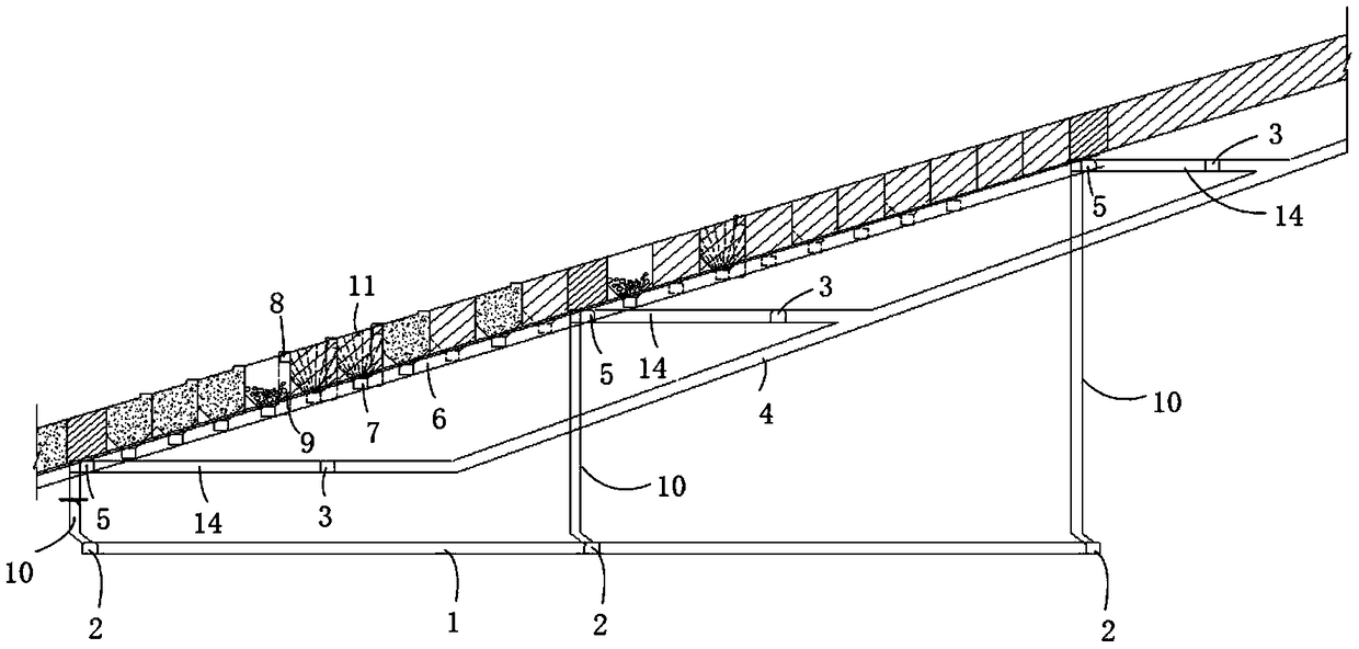 Approach open stope subsequent filling mining method for gently inclined medium-thick ore body