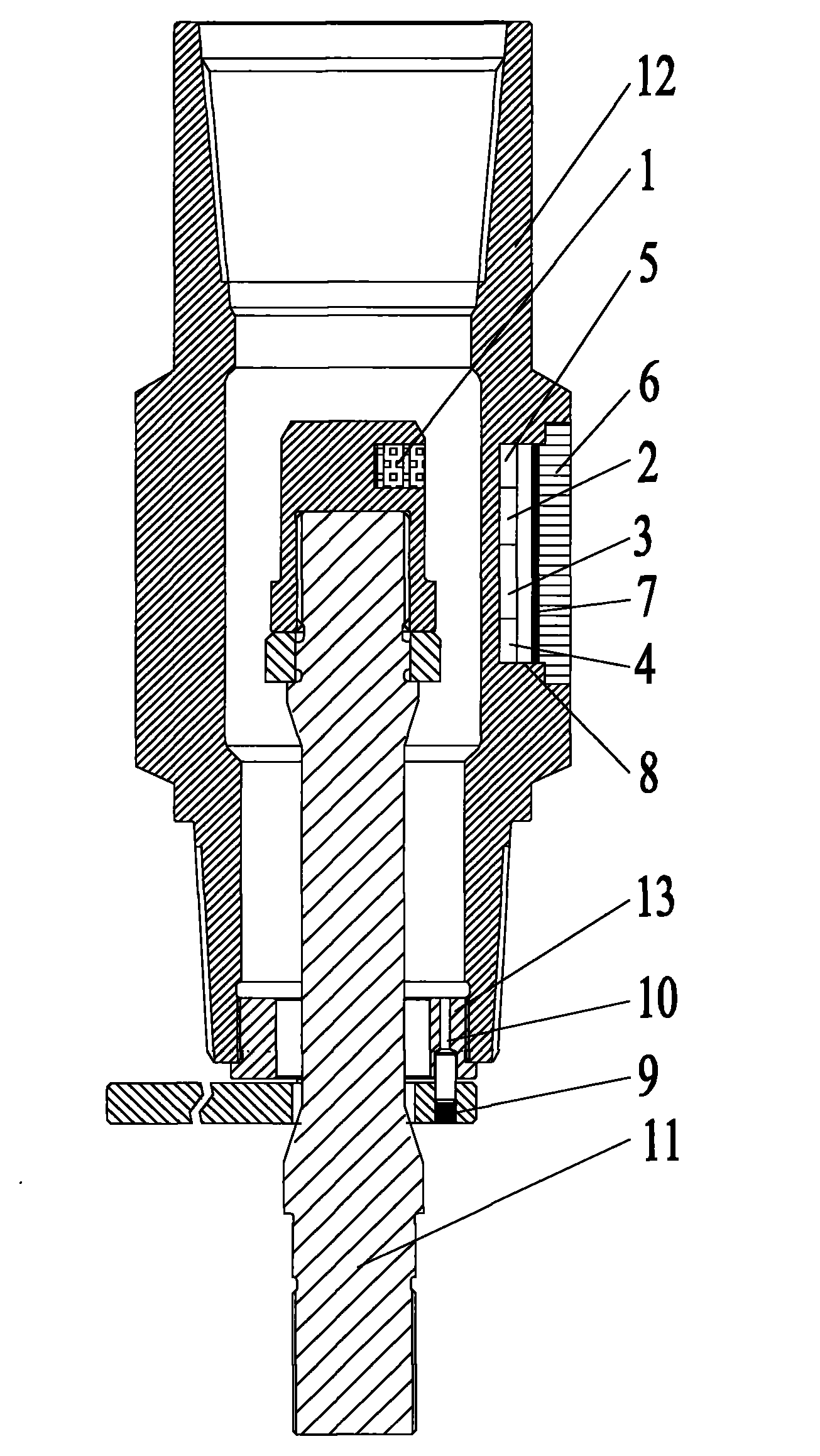 Working parameter measurement device for oil drilling positive displacement motors