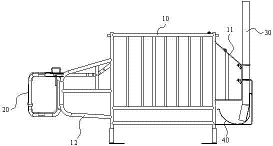 Pig house feeding trough with feed covering function