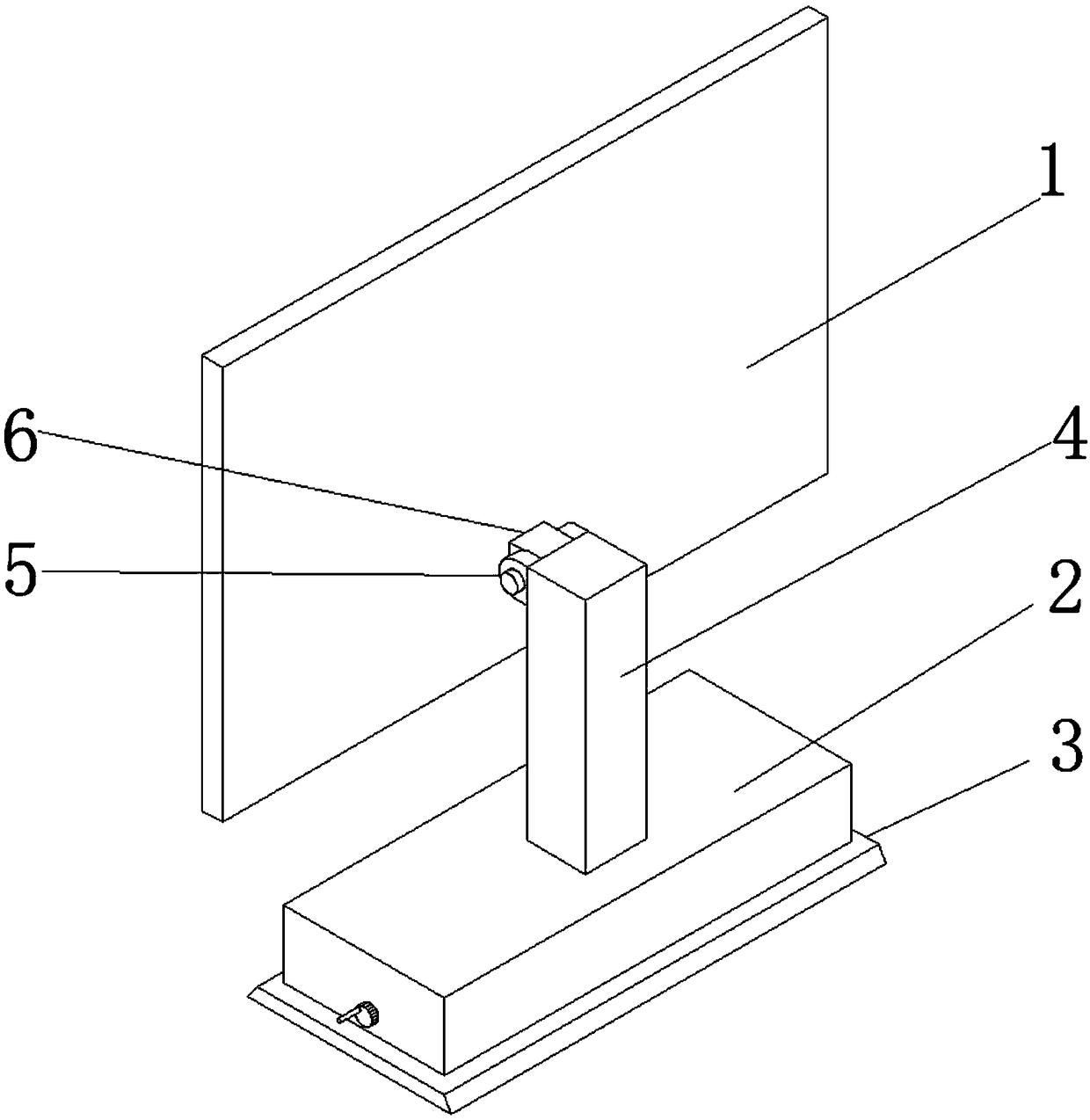 Height-adjustable display for computer