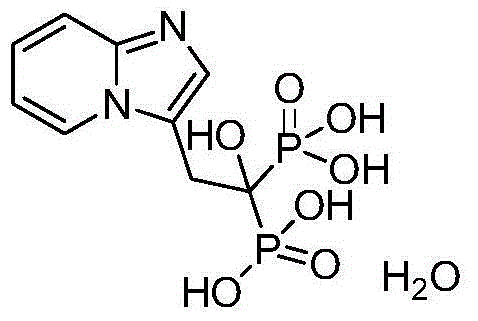 Method for producing minodronic acid monohydrate by using water as solvent