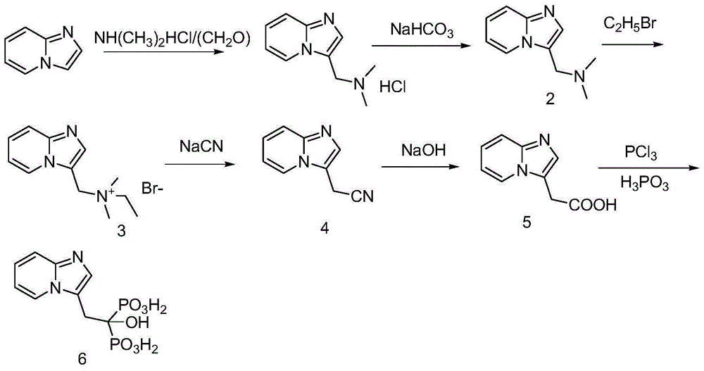 Method for producing minodronic acid monohydrate by using water as solvent