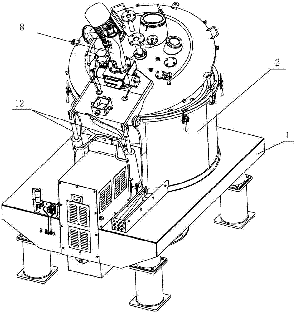 Compact type self-cleaning centrifuge