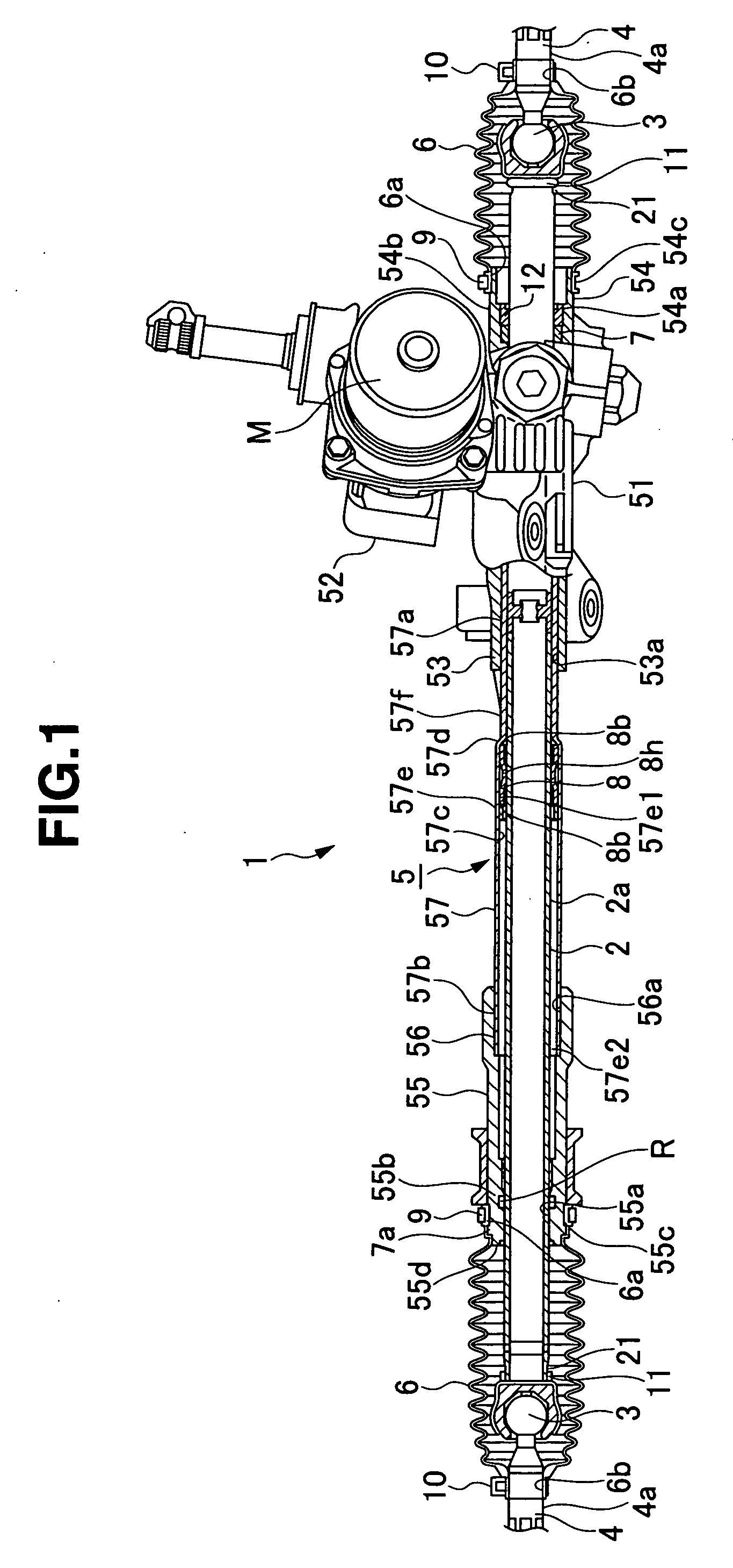 Rack and pinion type power steering apparatus