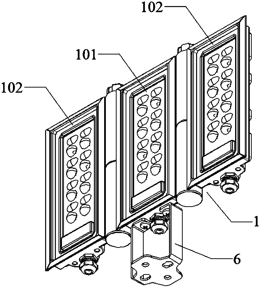 Foldable lamp module assembly