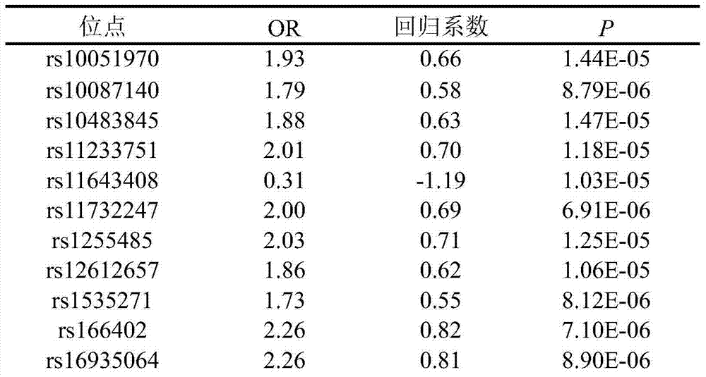 SNP marker related to auxiliary diagnosis of lung cancer of non-smoking women and applications thereof