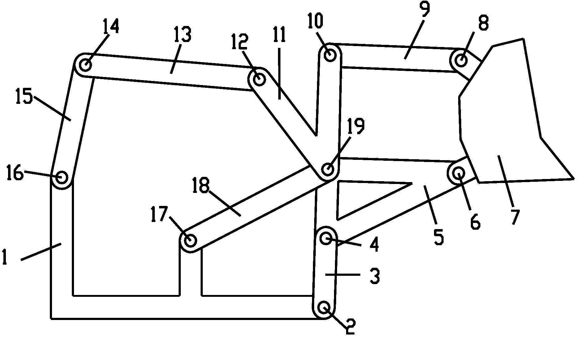 Loading mechanism adopting MDOF (multiple degree of freedom) controllable connecting rods