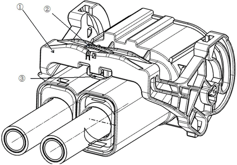 Connector device with cantilever structure