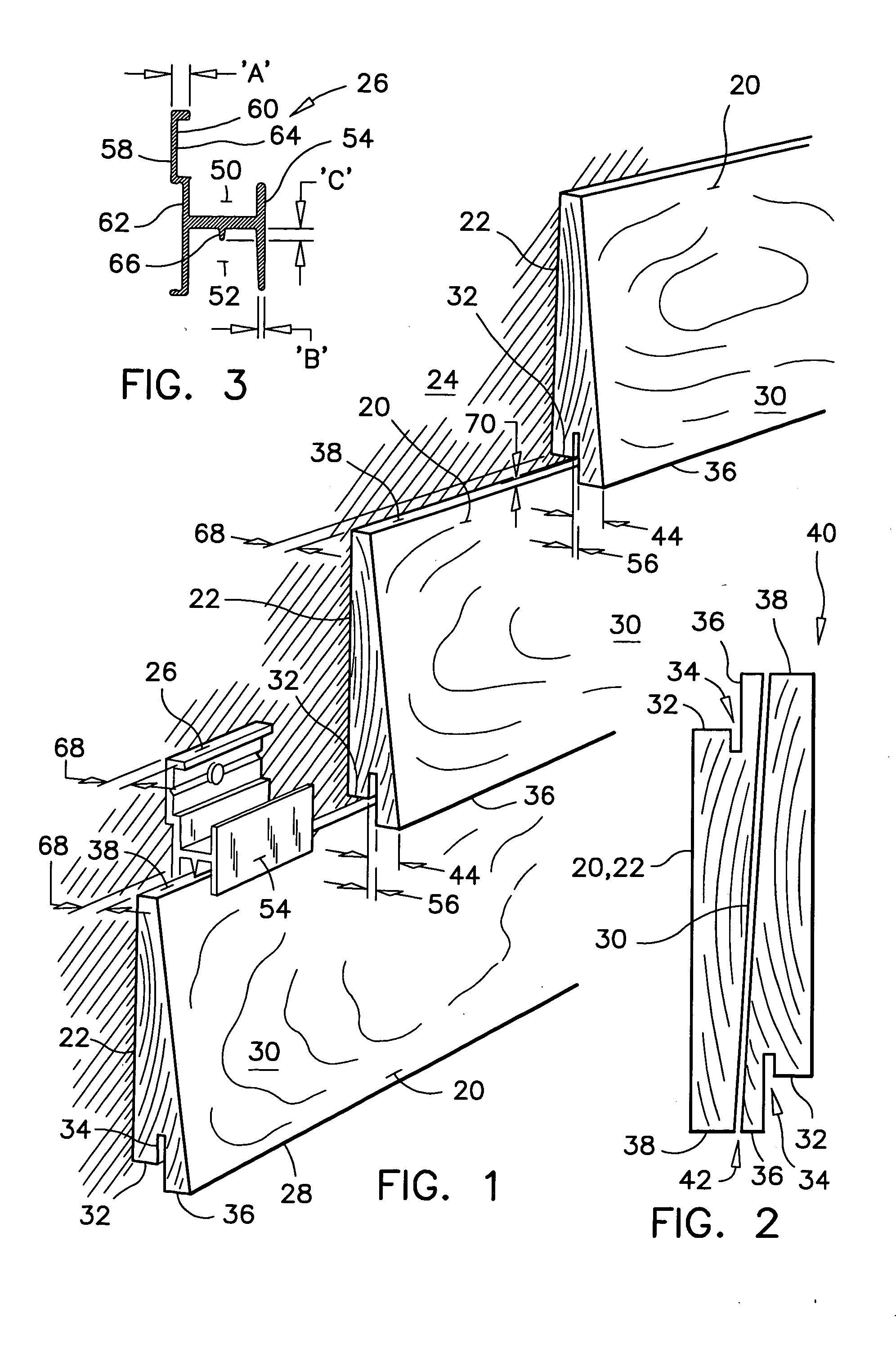 Old-fashion clapboard-like wood siding system with ventilation gaps