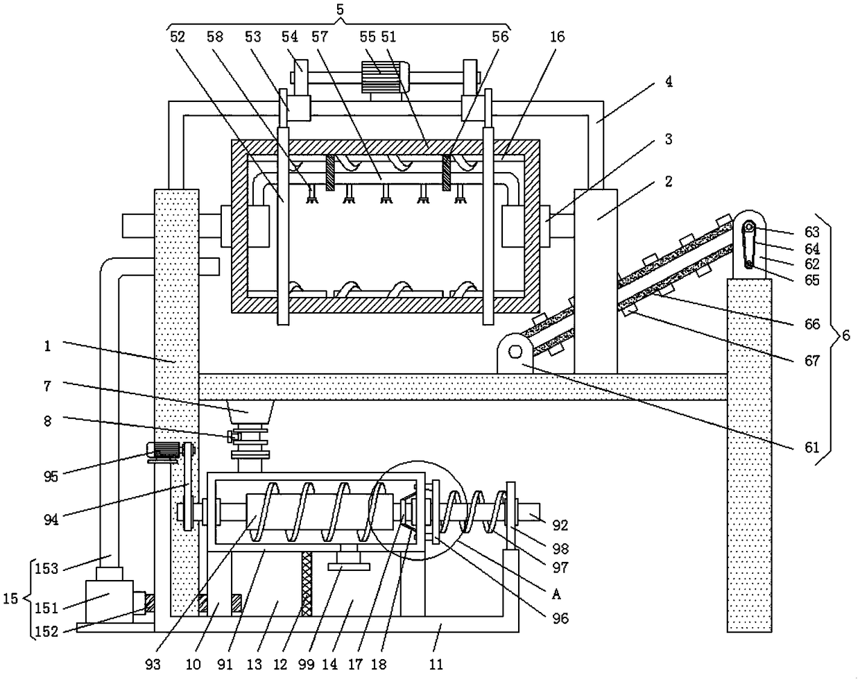 Economical rhizome type agricultural product cleaning machine