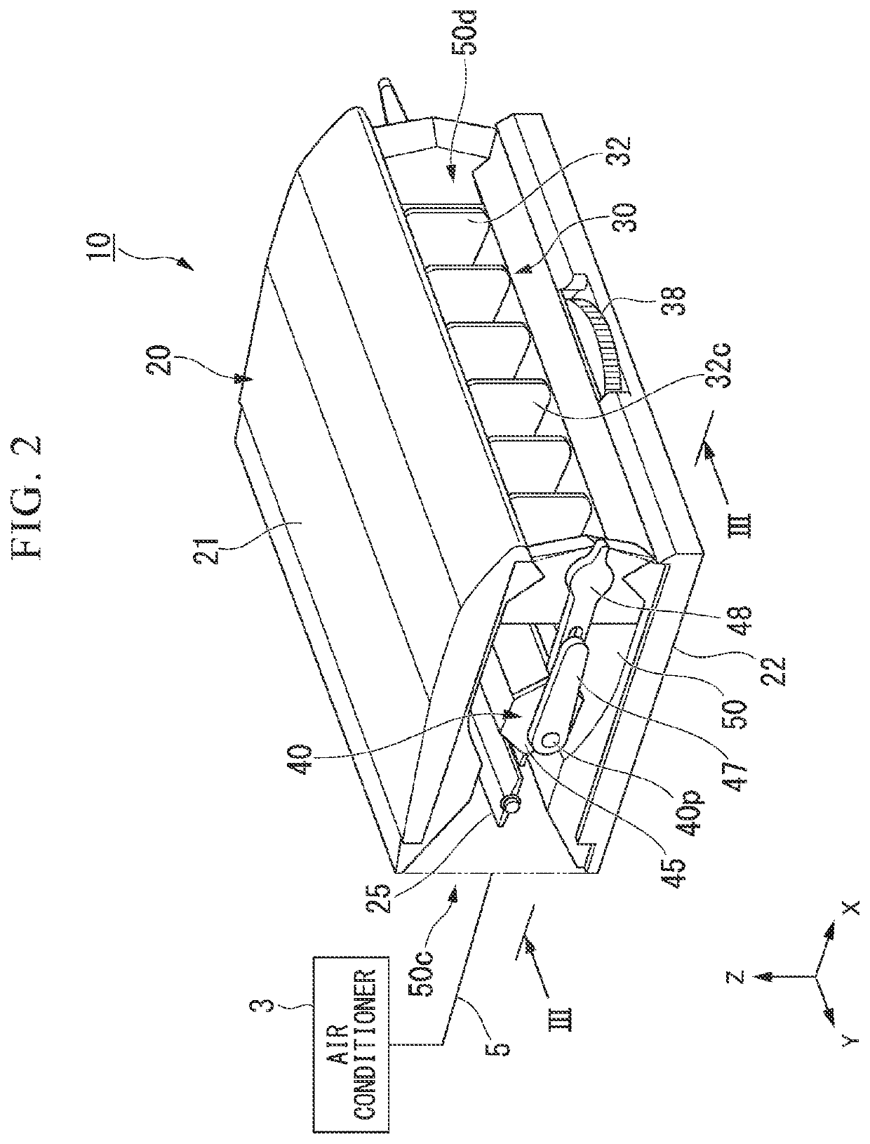 Blow-off device of air conditioner