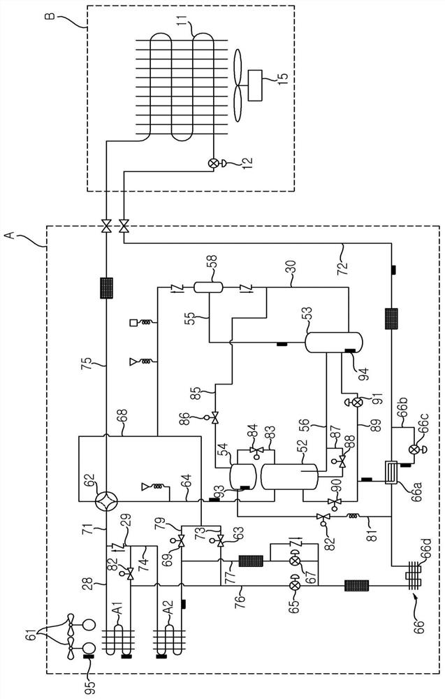 Multi-split air conditioner for refrigerating and heating