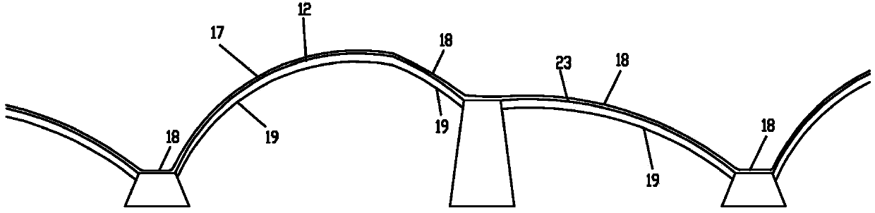 Ecological and energy-saving solar greenhouse of composite mud wall-canopy structure