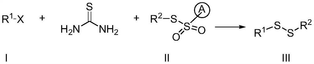 Preparation method of alkali-promoted asymmetric organic persulfide compound