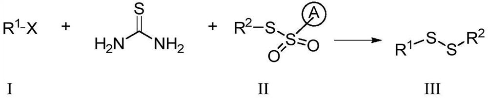 Preparation method of alkali-promoted asymmetric organic persulfide compound