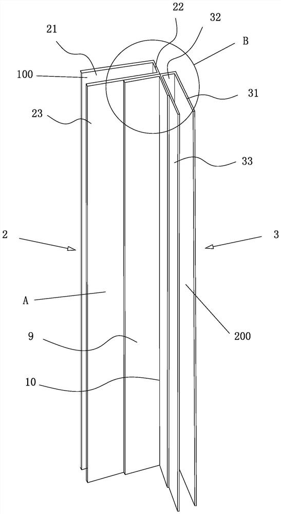 Novel connection device for right-angle turn of thick board