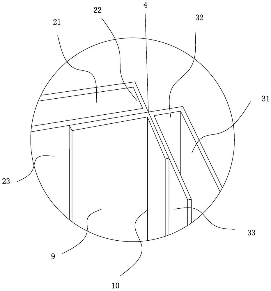 Novel connection device for right-angle turn of thick board