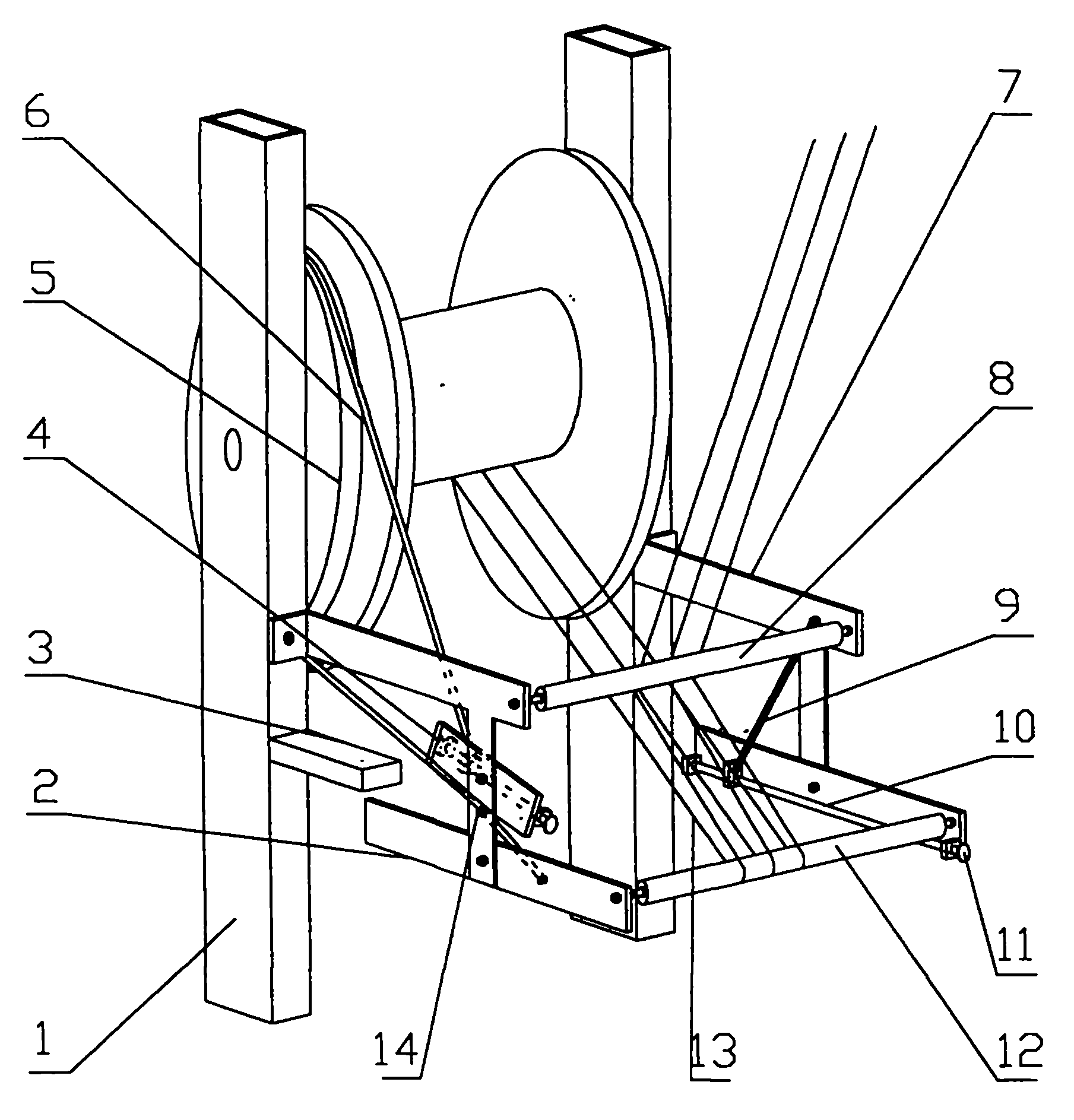 Device for controlling tension dynamic balance of warp thread of loom