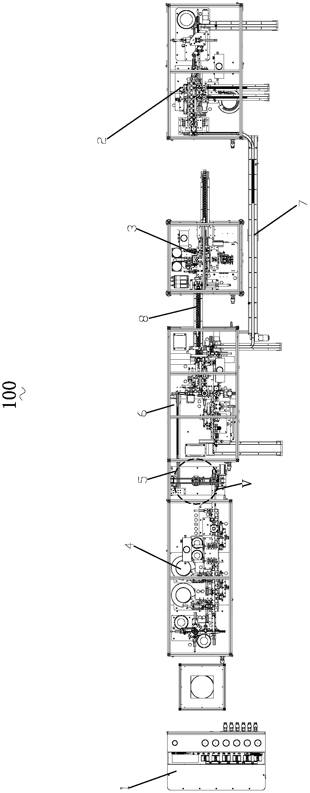 Cylindrical micro-motor automatic assembly line