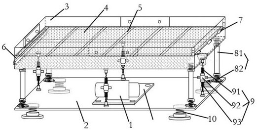 Multistage variable-vibration rock debris cleaning and screening device