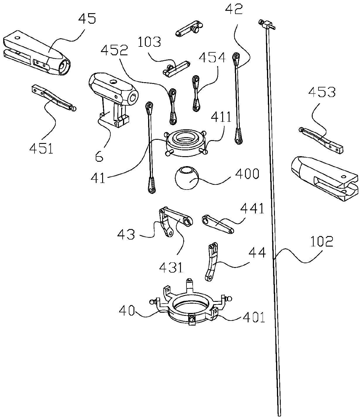 Propeller driving mechanism for unmanned aerial vehicle toy