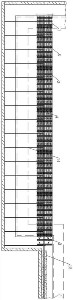 Gantry crane combined beam device and installation method