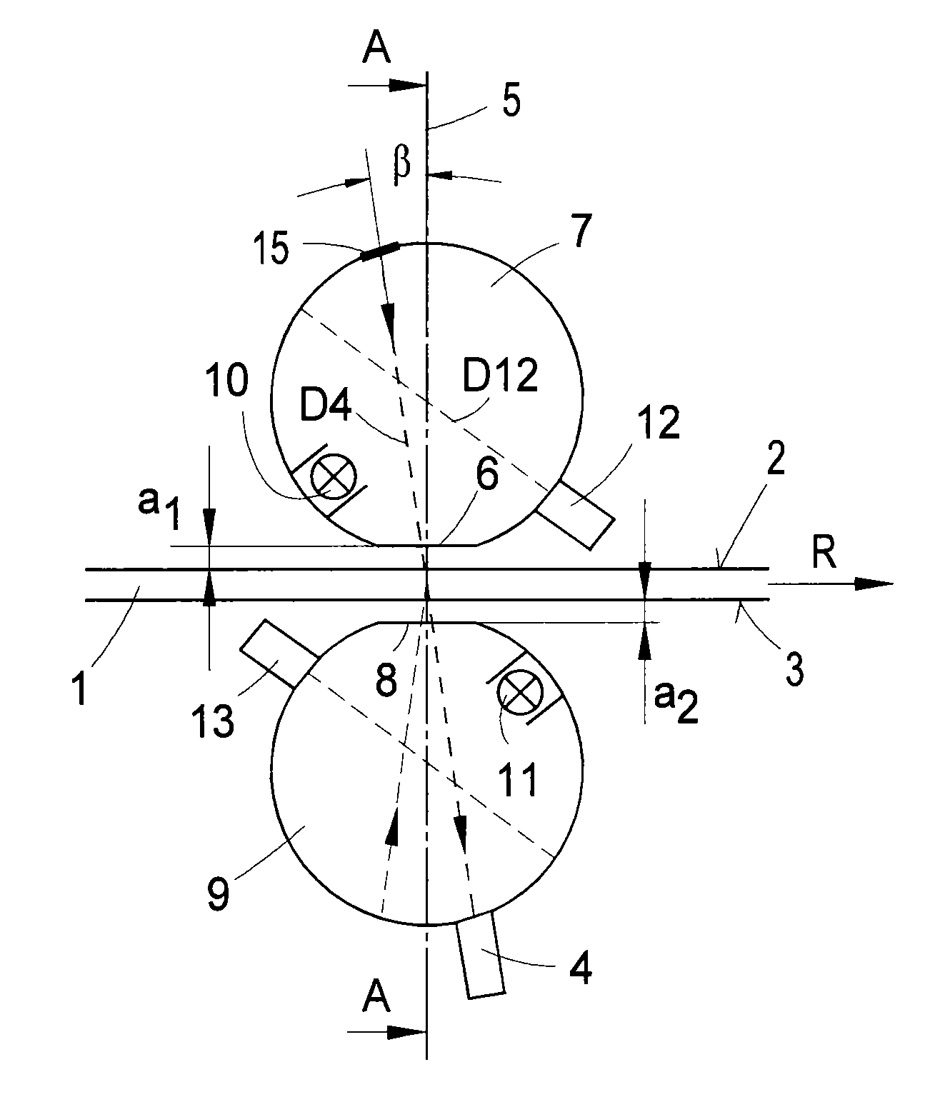 Measuring method and device for determining transmission and/or reflection properties