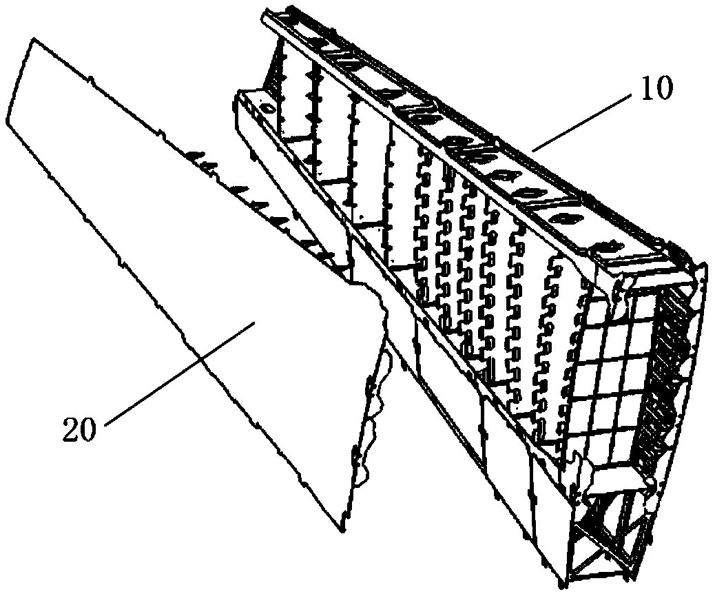 Sealing and riveting tool and sealing and riveting method applicable to composite vertical tail wing box of airplane