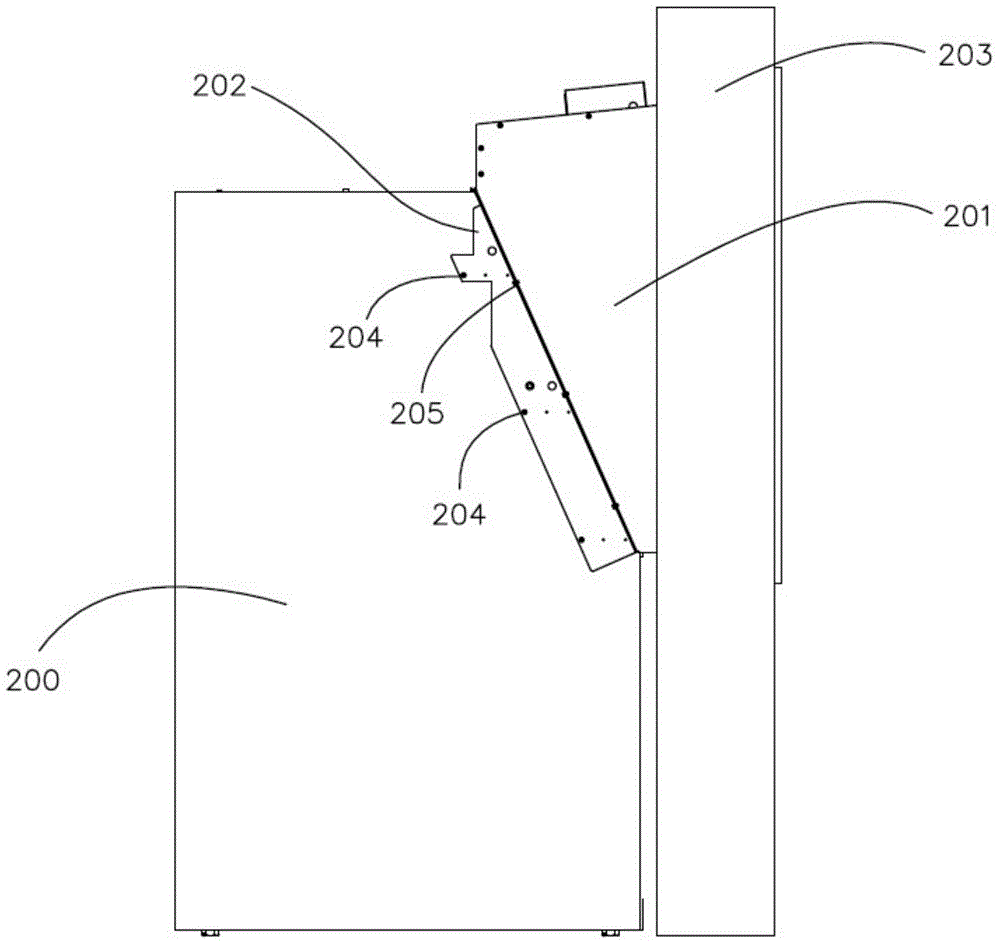 Fastening structure of through-wall cover of automatic teller machine (ATM) machine