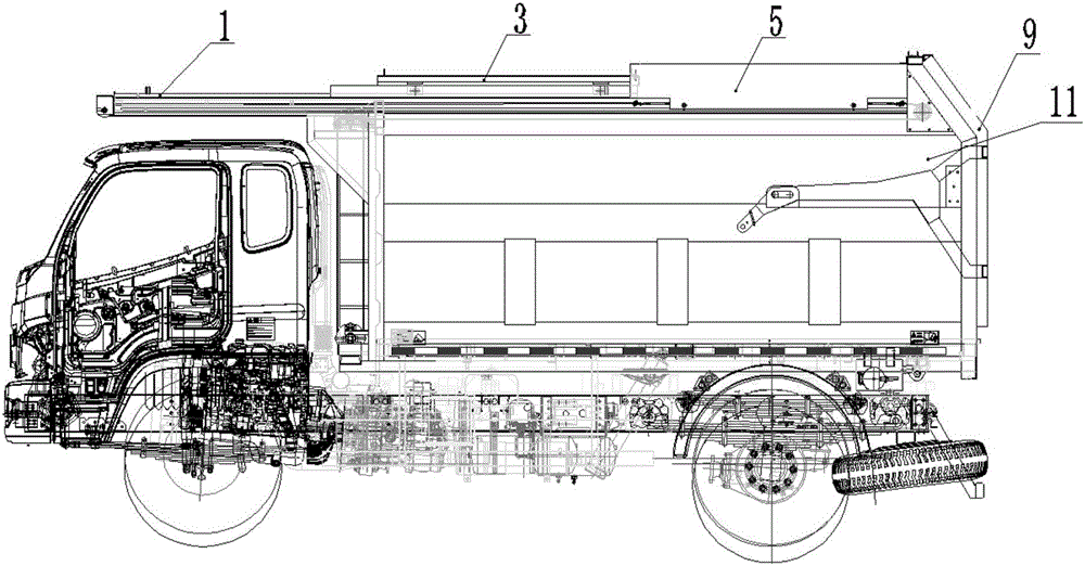 Waste transfer truck