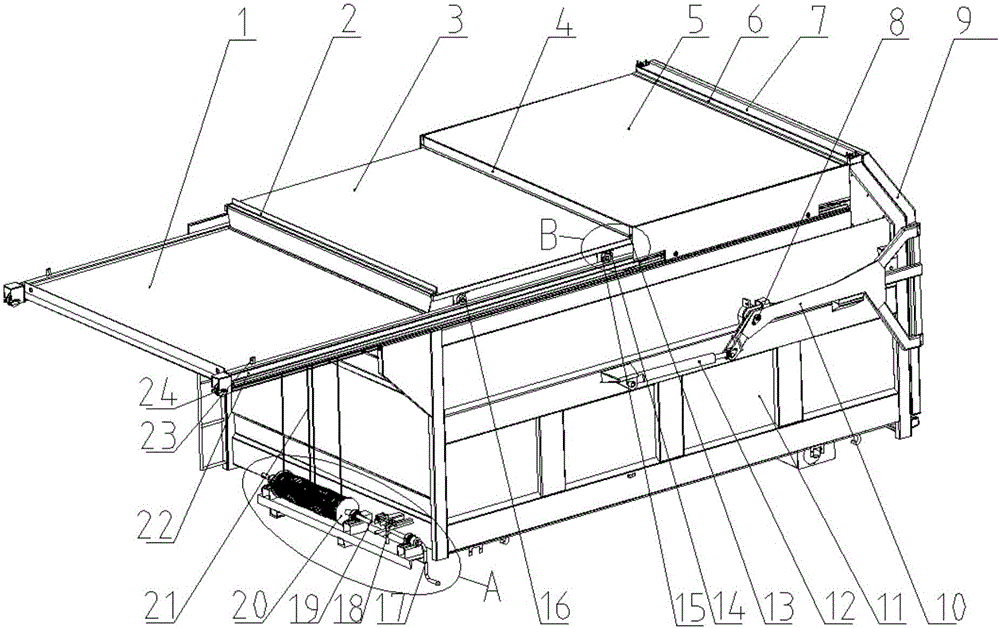 Waste transfer truck