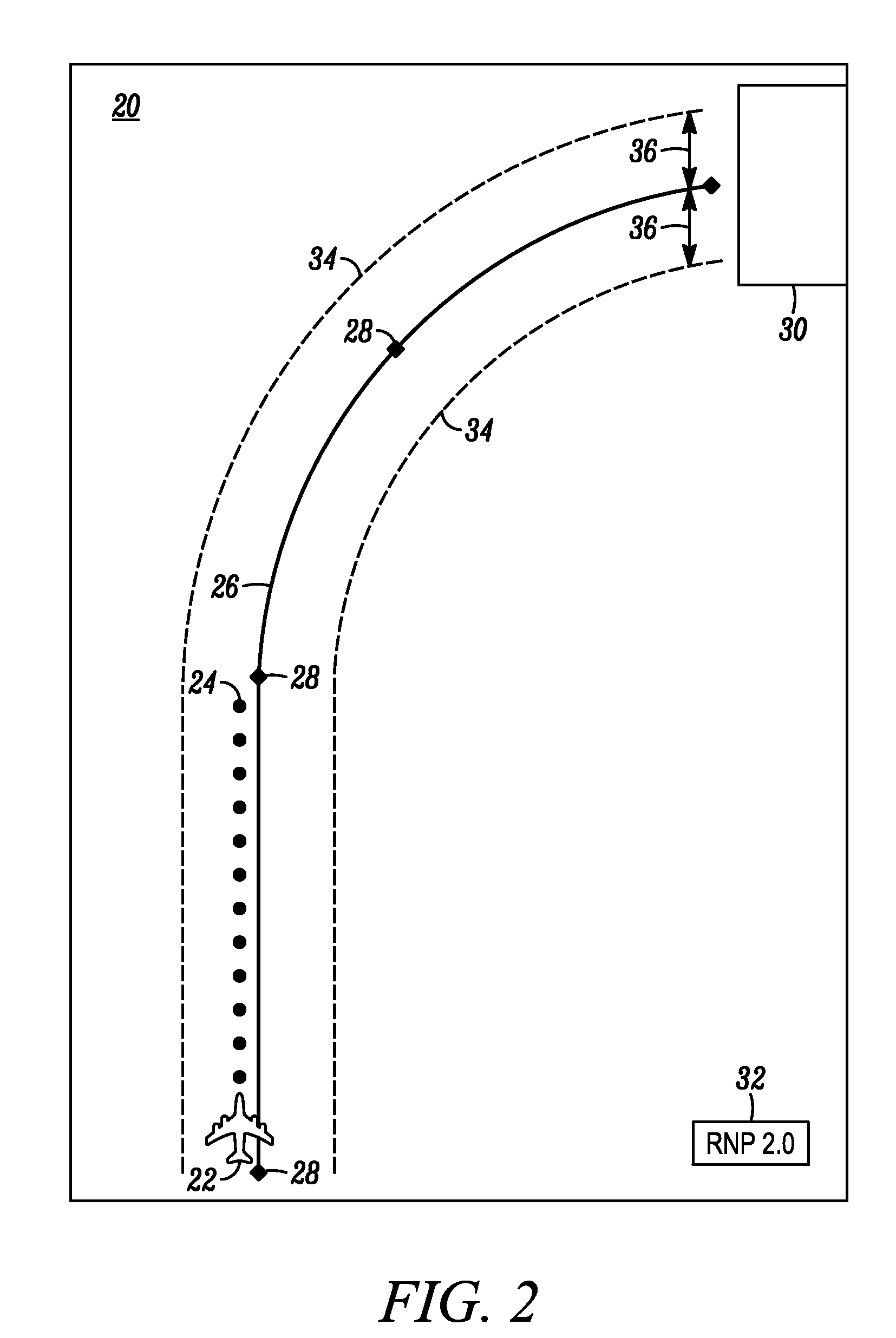 System and method for displaying required navigational performance corridor on aircraft map display