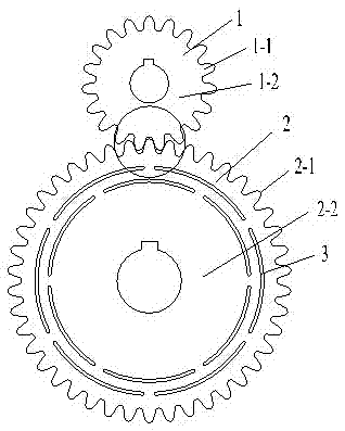 Zero-backlash low-noise transmission gear