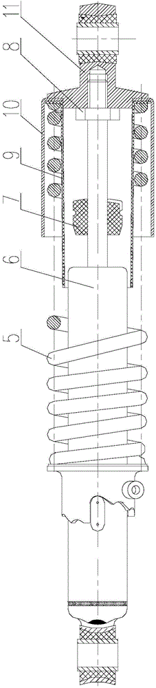 Double-cover type rear shock absorber