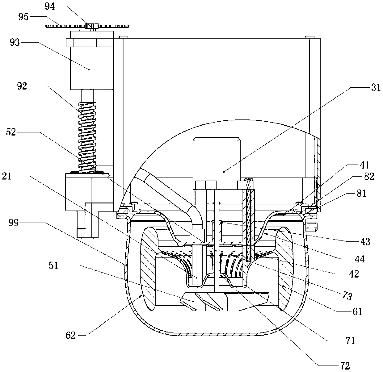 Electric pot container cleaning device