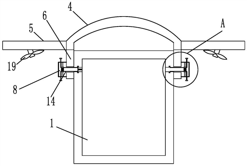 A protective cover structure for an electric vehicle vertical charging pile