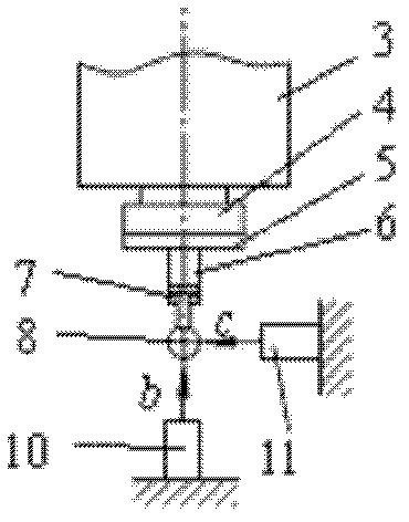 Intersection point exposed two serial-connected adjacent crossing rotary axes coplane degree detection device and method