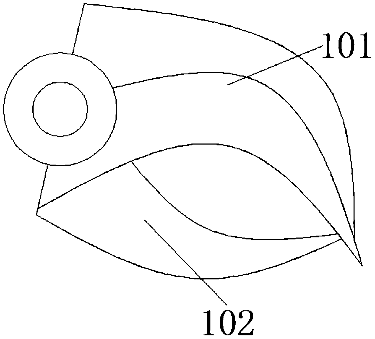 Dredging boat accessory based on centrifugal rotation and capable of ensuring normal transport of mud conveying pipe