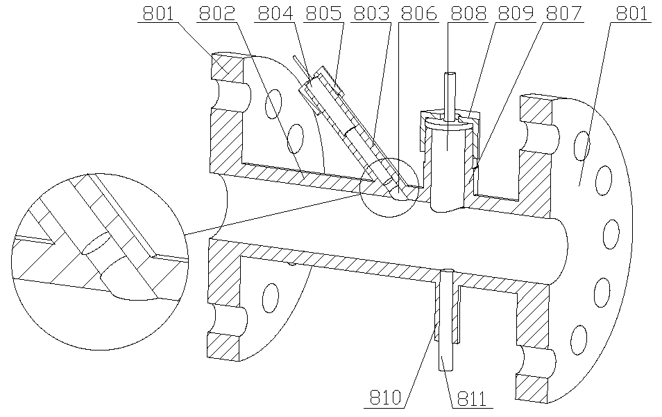 Multiphase flow erosion local corrosion testing apparatus