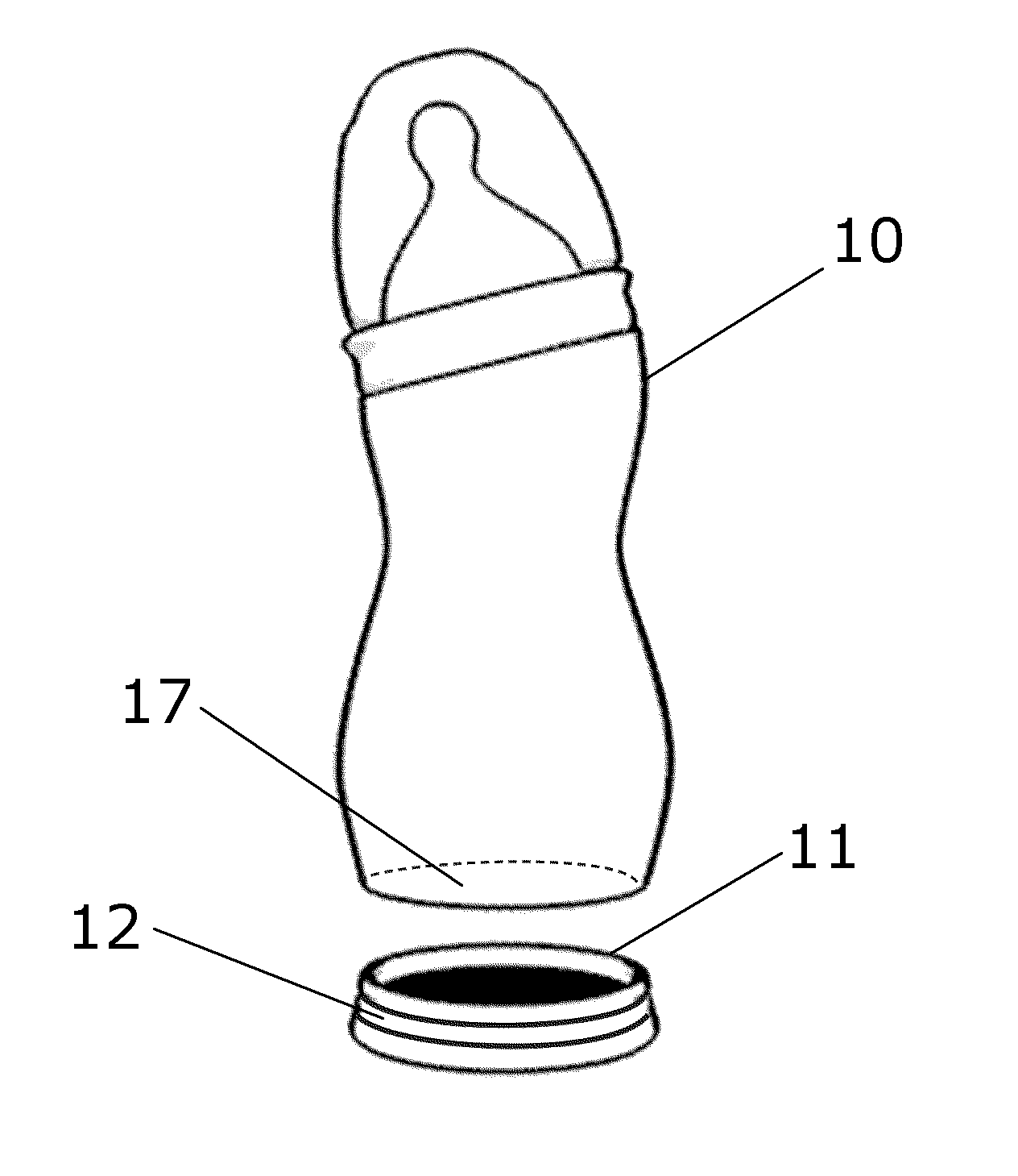 Infant Bottle with Formula Timer