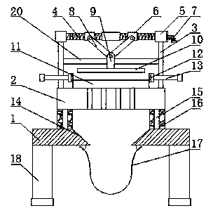 Plywood pressing device