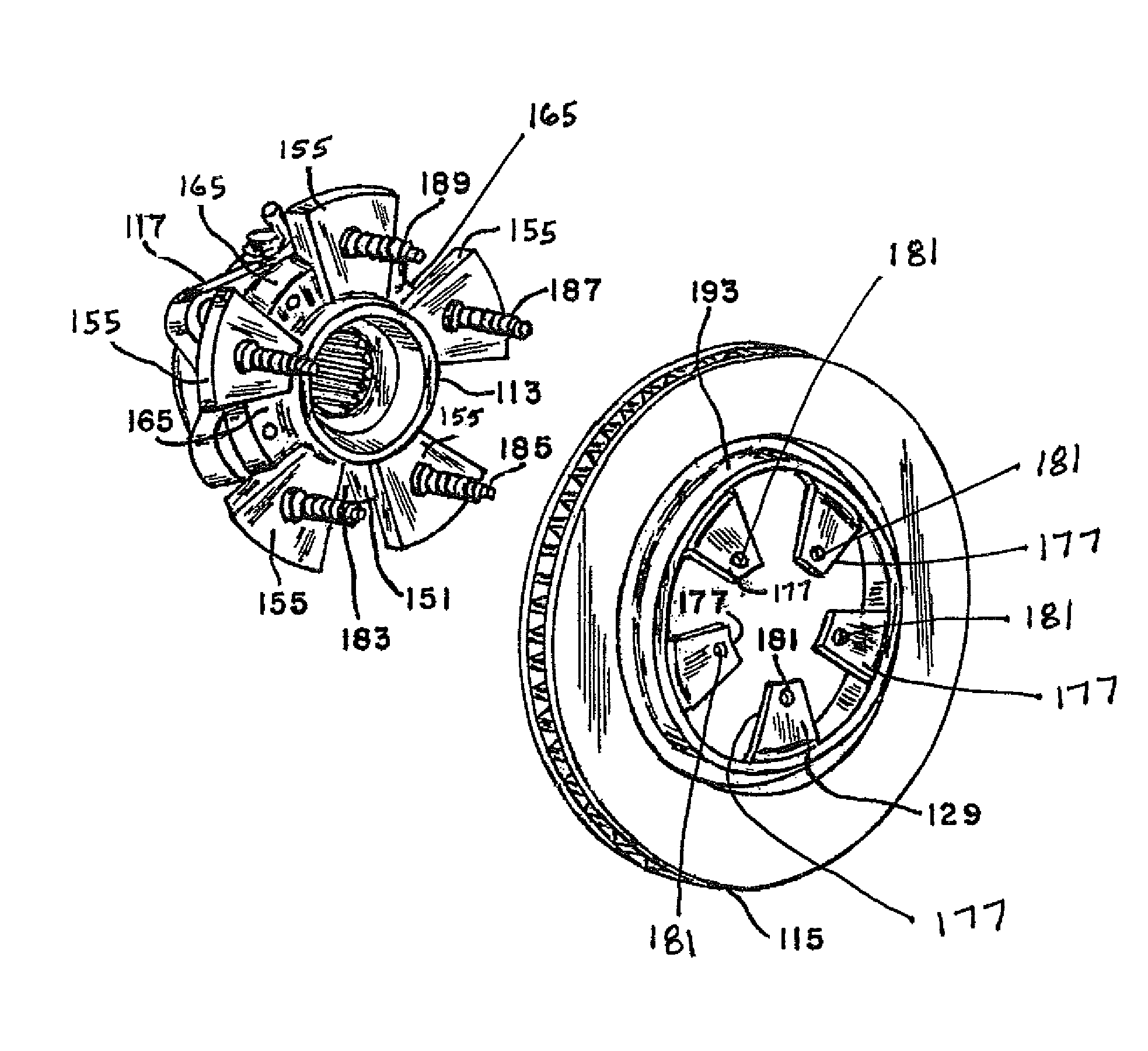 Outboard hub barrel mounted rotor