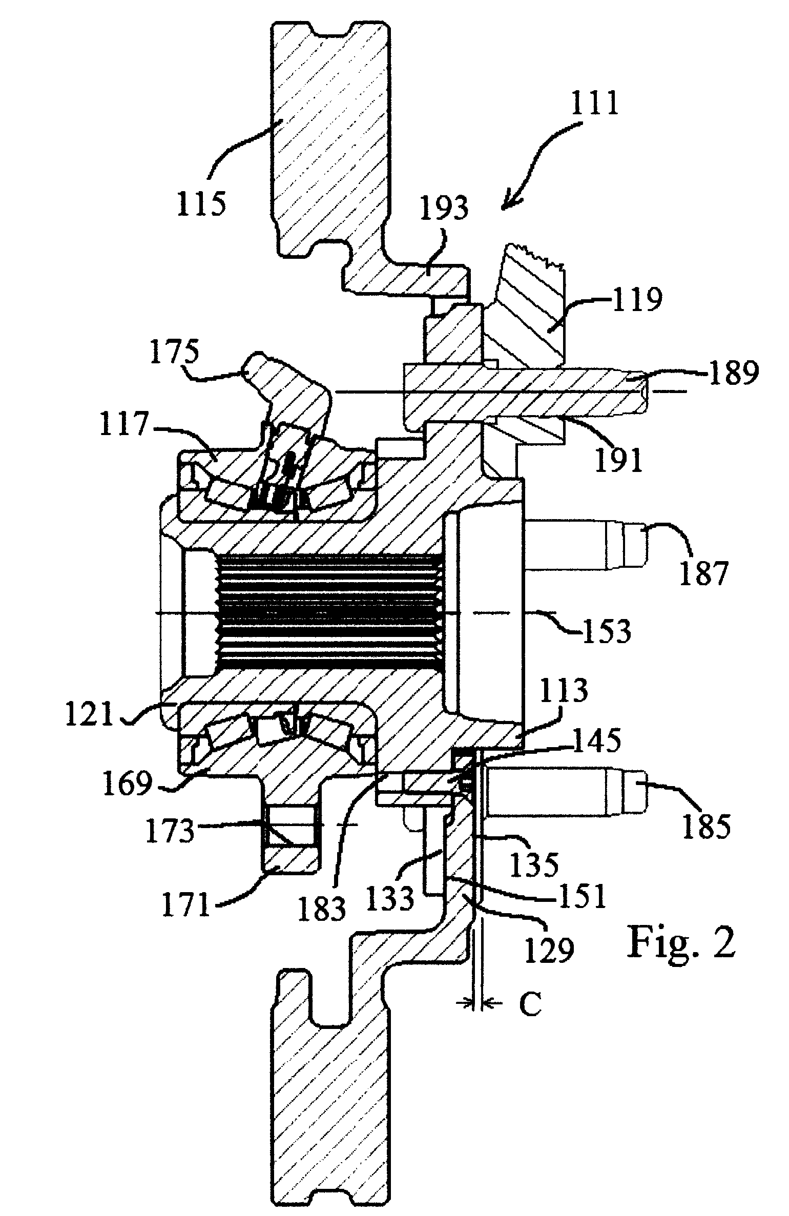 Outboard hub barrel mounted rotor